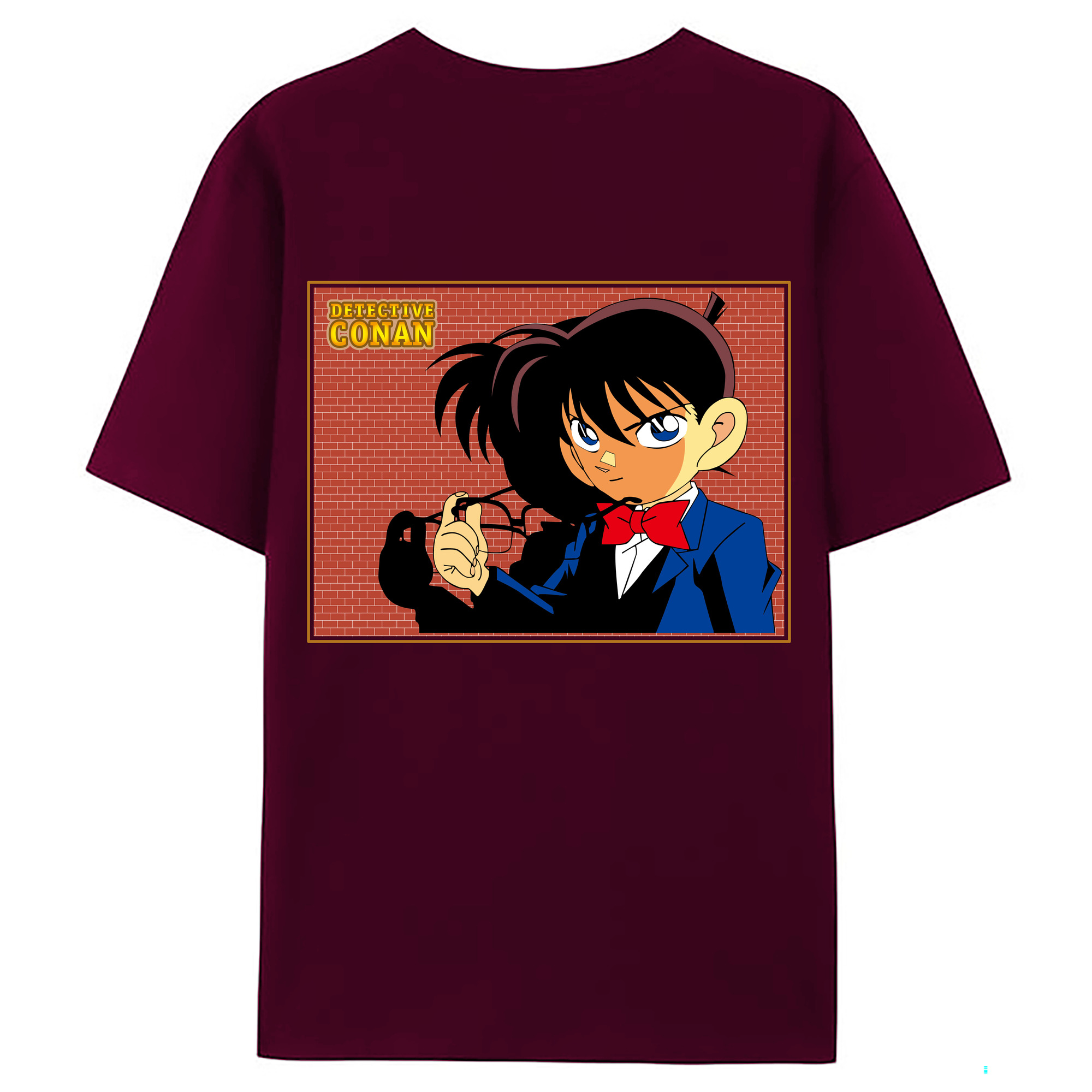 （画像用） 名探偵コナン 江戸川 コナン Detective Conan Conan Edogawa レディース半袖Tシャツ(バックプリント)